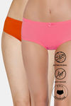 Zivame Girls Anti-Microbial Medium Rise Full Coverage Hipster Panty (Pack of 2) - Multicolor — thumbnail 1